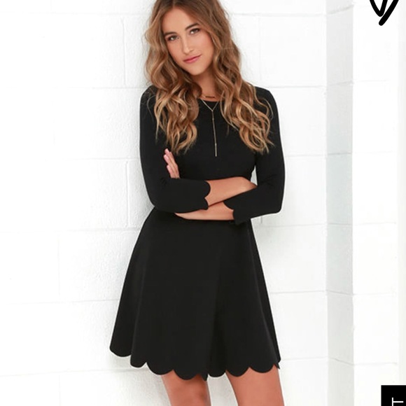 lulus black skater dress
